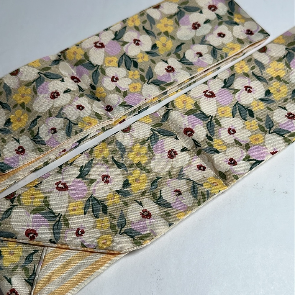 Two Floral Thin Purse Scarves / Hair Bands / Scarves- #1307